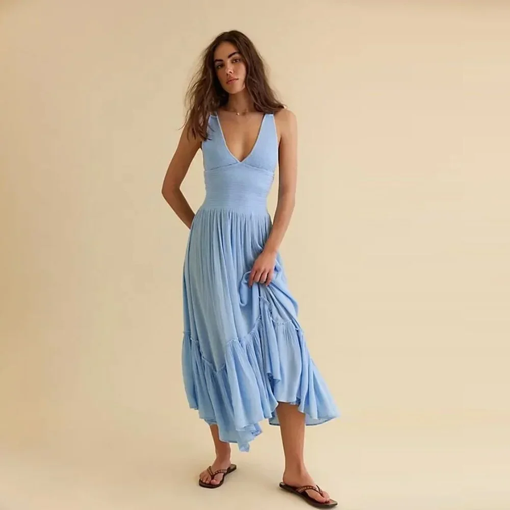 Free People Fun In The Sun Maxi Dress NWOT - Picture 1 of 10